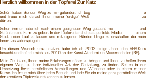 Herzlich willkommen in der Töpferei